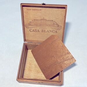 Vintage WOODEN CIGAR BOX Casa Blanca Luxury Dominican Republic Grade A Like New